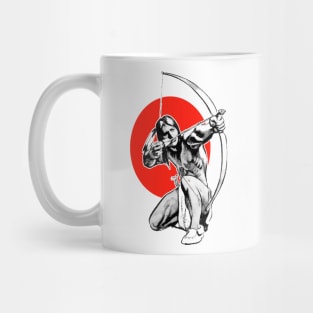 Native American Indian shooting arrows Mug